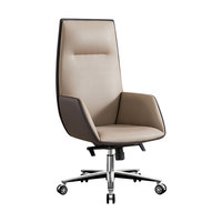 Chaise de bureau de direction moderne en cuir PU de luxe LIYU, dossier haut, pivotante et réglable avec support lombaire pour usage hospitalier