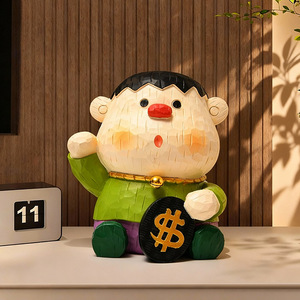 Fat Tiger Resin Figurine Abstract Cartoon Animal Ornament Home Decoration Craft Gift for Living Room Entryway - Product Image 1