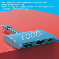 Hub USB-C 3 en 1 con Cargador PD de 100W 2.1 y Puertos USB 3.0 - Aleación de Aluminio para Dispositivos Móviles y Laptops - En Stock