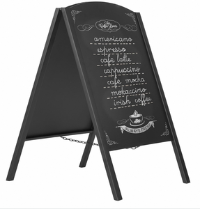 Letrero de madera con marco en A, tamaño personalizado, doble cara, pizarra borrable con soporte plegable para bar, <span class=keywords><strong>hotel</strong></span> y restaurante. - Product Image 2