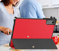 Étui de protection léger pour tablette avec support pliable en trois parties, coque intelligente en PU, protection intégrale des bords anti-rayures pour Lenovo Idea Tab Pro Gen 2