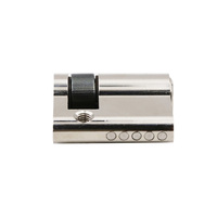Cylindre de serrure de porte haute sécurité 40 mm profil européen double face à clé demi-creuse en laiton pour serrures à broches