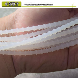 สายรัดซิลิโคน 200 มม. หนา 4 มม. ใช้ซ้ำได้ ยืดหยุ่น ล็อคตัวเองได้ สายรัดสายไฟ สีดำ สีขาว สีสุ่ม - Product Image 4