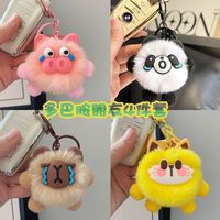 Porte-clés personnalisé en fausse fourrure de lapin Rex, peluche douce et écologique, pour filles/enfants, pendentif pour sac à dos