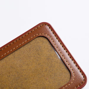 Insigne de travail en cuir PU porte-<span class=keywords><strong>carte</strong></span> d'identité étudiant porte-<span class=keywords><strong>carte</strong></span> de crédit d'affaires poche pour <span class=keywords><strong>carte</strong></span> plate - Product Image 6