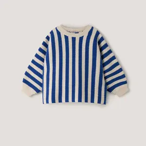 New Arrived Baby Knitted Cotton Sweater Infant Striped Pullover Sweater Top Clothing For Winter