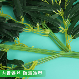 Feuilles de saule artificielles suspendues, décoration florale en soie pour intérieur et extérieur, style branche, plante verte pour plafond et mur - Product Image 4