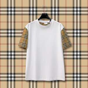 Camiseta de Verano de Manga Corta para Hombre, Diseño Casual 2026, Burberry, 100% Algodón, Estampado a Cuadros, Holgada - Product Image 1