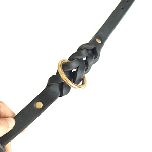 Nuevo <span class=keywords><strong>Collar</strong></span> de perro de gato de cuero trenzado Funky <span class=keywords><strong>Collar</strong></span> de mascota <span class=keywords><strong>Collar</strong></span> de perro de mascota Vintage de cuero ajustable - Product Image 4