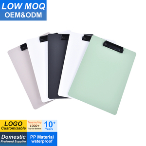 Biểu tượng tùy chỉnh thư mục tập tin PP tông có thể gập lại clip Folio Board A4 Thư Văn phòng Pad giấy <span class=keywords><strong>clipboard</strong></span> có thể gập lại cho y tá bác sĩ - Product Image 1