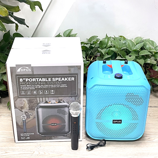 Hot Selling Portable Blue-tooth HIFI Super Bass Karaoke Speakers Big Sound Wireless Mic Karaoke BT Speakers FM Radio/TF/USB