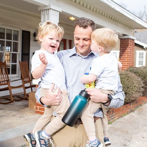 32oz 40oz 64oz Logo personnalisé large ouverture double paroi en acier inoxydable enduit de poudre thermos flacons à vide bouteille d'eau de sport - Product Image 3