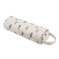 Tas Penyimpanan Pengering & Catok Rambut Lipat Baru Berkapasitas Besar Motif Bunga Bahan Poliester, Tas Travel Bergaya Rolling Case untuk Penata Rambut
