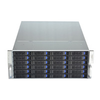 Châssis de serveur en alliage d'aluminium 4U 24 baies Hot Swap, boîtier rackable EATX, planche arrière SATA SAS, alimentation ATX CRPS 650mm en stock