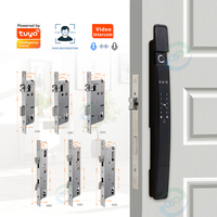 TTLock App 3D Reconnaissance faciale Serrure de porte intelligente mince avec interphone vidéo Wifi Empreinte digitale numérique pour porte en verre