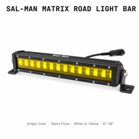 Barre lumineuse LED matricielle 6-58 pouces 27-270W à rangée unique pour éclairage routier IP67 universelle pour camions, SUV, toit et pare-chocs, certifiée CE, du fabricant