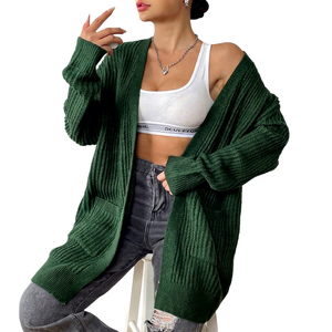 ผู้ผลิต RTS PAK เสื้อคาร์ดิแกนแบบสวมใส่สบายสำหรับผู้หญิง แขนยาว สีพื้น ผ้าถักนุ่ม แบบเปิดด้านหน้า สำหรับฤดูใบไม้ร่วง - Product Image 1