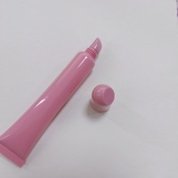 Tubes souples personnalisés de 10 ml en plastique rose brillant avec bouchon à vis pour gloss, baume à lèvres et crème contour des yeux