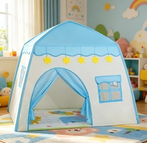 Mignonne tente de jeu pour enfants à prix avantageux, grande taille, en tissu Oxford 210T, pliable et pop-up, pour usage <span class=keywords><strong>intérieur</strong></span> et extérieur par les bébés - Product Image 4