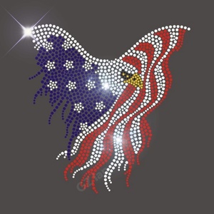 Parches de transferencia de diamantes de imitación personalizados con diseño de Gagle America 250th, brillantes, para el 4 de julio, con temática estadounidense, para ropa - Product Image 6