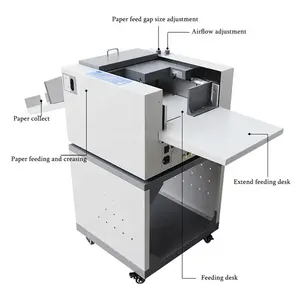 Automatic A3 paper cover air suction auto feeding steady working digital creasing perforating machine