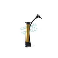 Lightweight Portable Bike Tire Inflator Pump with Valve Adapter and Needle for Ball, 30 to 50 PSI, Durable Plastic