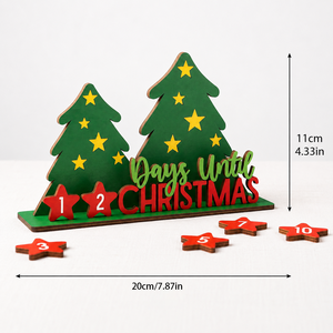 Christmas Countdown <b>Calendar</b> Wooden Tree <b>Advent</b> <b>Calendar</b> Tabletop Holiday Decoration Reusable Home Decor - Product Image 3