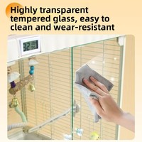 BEISON Grande cage à oiseaux transparente en acrylique anti-éclaboussures pour perroquets et perruches - Taille XL/Super Grande pour usage intérieur/extérieur ornemental