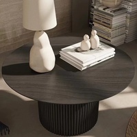 Nouvelle table basse en bois ronde faite à la main pour le salon