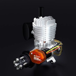 เครื่องยนต์เครื่องบินบังคับวิทยุ Ephil Xg-38cc S Pro แบบใช้น้ำมันเบนซิน พร้อมสตาร์ทไฟฟ้า สูบเดียว ท่อไอเสียด้านข้าง โครงสร้างโลหะ - Product Image 1