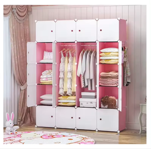 Vendido <span class=keywords><strong>a</strong></span> partir del original, portátil DIY ensamblado plástico 20 cubos armarios organizador de tiendas armarios en forma ajustable - Product Image 4