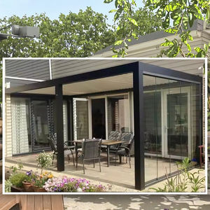 Moderno independiente al aire libre de aluminio Summerhouses impermeable claro Patio cubre invierno jardín <span class=keywords><strong>Solarium</strong></span> Metal almacén Villa - Product Image 5