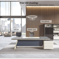 Table de bureau en bois modulaire convertible en forme de L de luxe avec un design moderne pour un usage domestique ou commercial