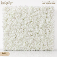 Panneau de fleurs d'hortensia artificielles denses en gros pour la décoration murale de mariages, maisons, fêtes, centres commerciaux et arrière-plans de vitrines, ornement floral