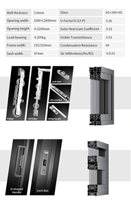 Porte Scorrevoli in Alluminio AOSTTER con Telaio Sottile, Hardware Sigenia, Insonorizzate, Doppio Vetro, Moderne per Interni e Patio - Product Image 5