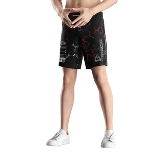 Pantalones Cortos Híbridos 2 en 1 para MMA, Soporte Muscular, Compresión, Capa Base de Secado Rápido, Capa Exterior Ligera, Esenciales para Entrenamiento de Artes Marciales - Product Image 3