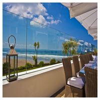 Prima Garde-corps en aluminium et verre de haute qualité, moderne, pour piscine extérieure, balcon, terrasse, escalier, villa, hôtel