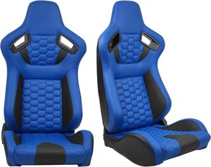 Fabbrica cinese di lusso nero bianco esagono con schienale alto seggiolini per auto da corsa universali in PVC pelle reclinabili sedili sportivi Vito - Product Image 3