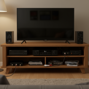 <b>Stereo</b> Audio <b>Cable</b> 2x RCA Male To 2x RCA Male 5 Meters Black - Product Image 2