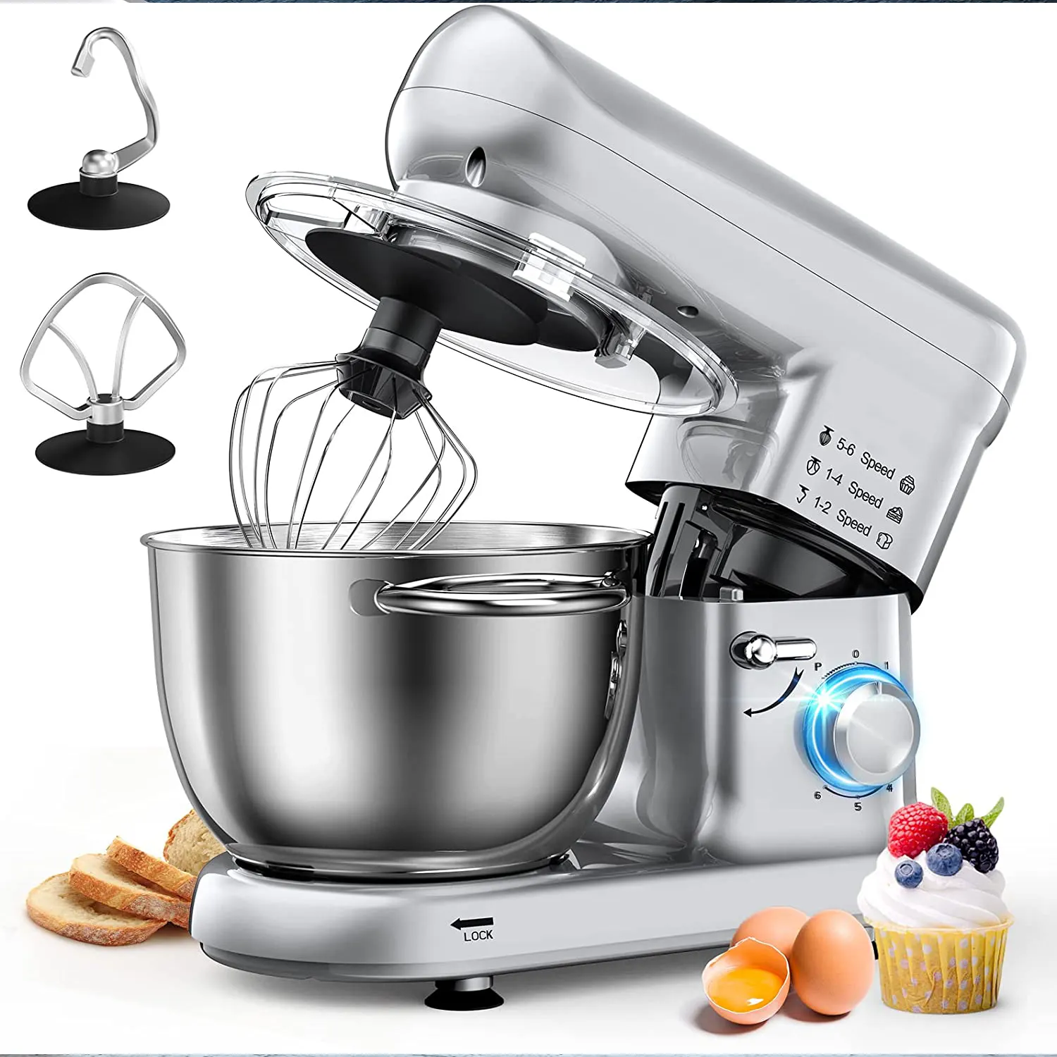 Household Appliances 4.5L 5.5L Factory 1500w Food Processor Baking Stand Mixer