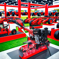 Pequeño Tractor 7/9/12/15HP Equipo agrícola Máquina de arado Diesel Power Tiller Jardín Rotavator Diesel Cultivador Tiller