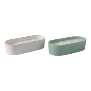 Candela Profumata al Pompelmo e Zenzero, Votiva Ovale Decorativa per Uso Interno ed Esterno - Product Image 1