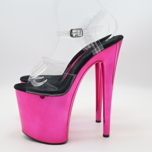 Scarpe con Tacco Alto 20cm per Pole <span class=keywords><strong>Dance</strong></span>, Plataforma con Punta Aperta, Tacco Sottile Dorato per Spettacoli - Product Image 6