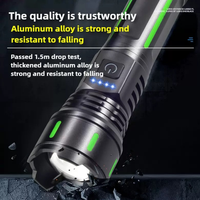 Logo personnalisé haute puissance 1000 Lumens lampe de poche tactique Rechargeable torche Laser blanche IP65 étanche en alliage d'aluminium lampe torche
