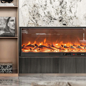 1000 mm màu đen hiện đại Nhà Giấc Mơ ngọn lửa với 6 + 3 màu sắc ngọn lửa treo tường chèn với kính thực loginsert Lò sưởi điện - Product Image 5