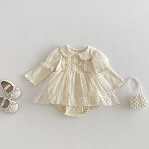Vêtements pour nouveau-nés 2026, style coréen, <span class=keywords><strong>combinaison</strong></span>-jupe pour bébé <span class=keywords><strong>fille</strong></span>, robe de fête pour 100 jours, robe d'un an, <span class=keywords><strong>combinaison</strong></span> de princesse - Product Image 2