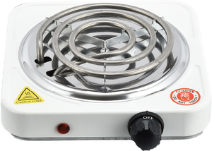 Plaque chauffante électrique portable 1 brûleur, élément chauffant à spirale, voyant lumineux, 1000W, usage domestique - Product Image 1