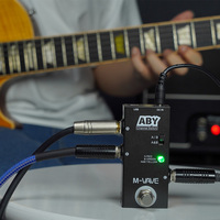 M-VAVE Sélecteur de ligne ABY Commutateur AB Mini Pédale d'effet de guitare Boîte de pédale de guitare basse