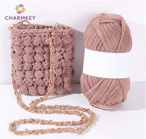 NM1/1.5 100g T-Shirt Yarn-Polyester recyclé <span class=keywords><strong>Zpagetti</strong></span> pour crochet bricolage tissé sacs & artisanat - Product Image 5