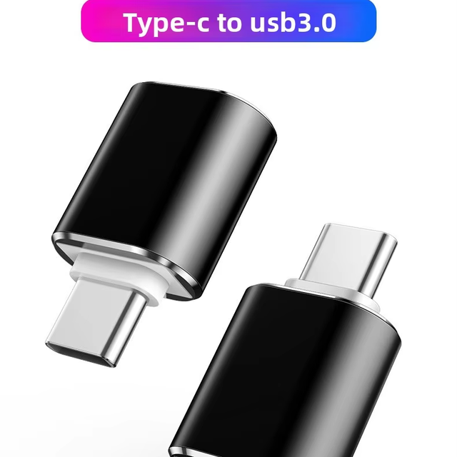 USB-C OTG Adapter Type-C to USB 3.0 Aluminum Alloy for iPhone 15/16 MacBook Pro/Air Laptop Tablet Car & Computer Accessories